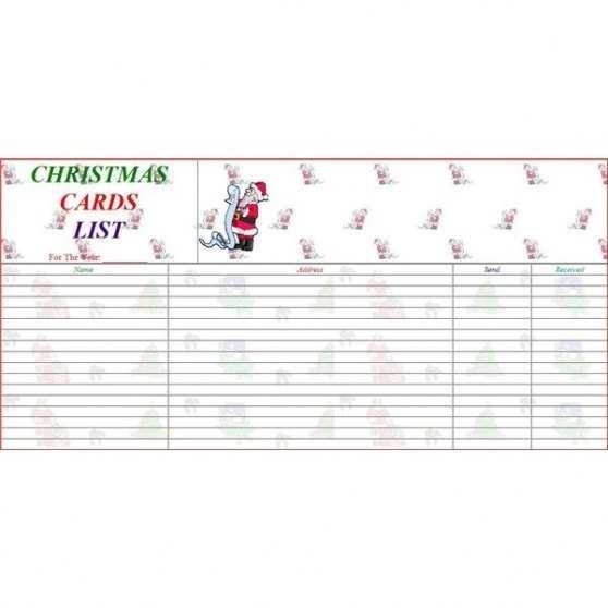 94 Free Printable Christmas Card List Templates Download For Christmas 