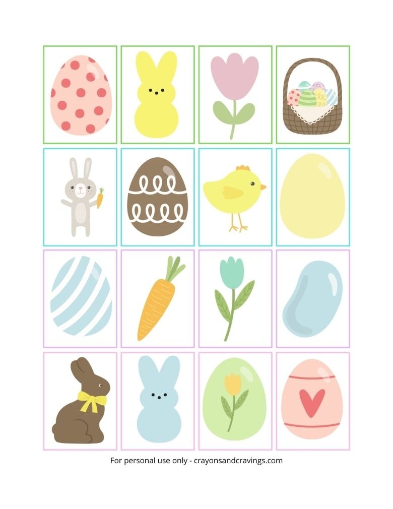 A Free Printable Easter Memory Game To Play Together As A Family This