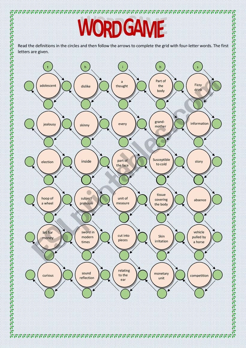 free printable games for esl students
