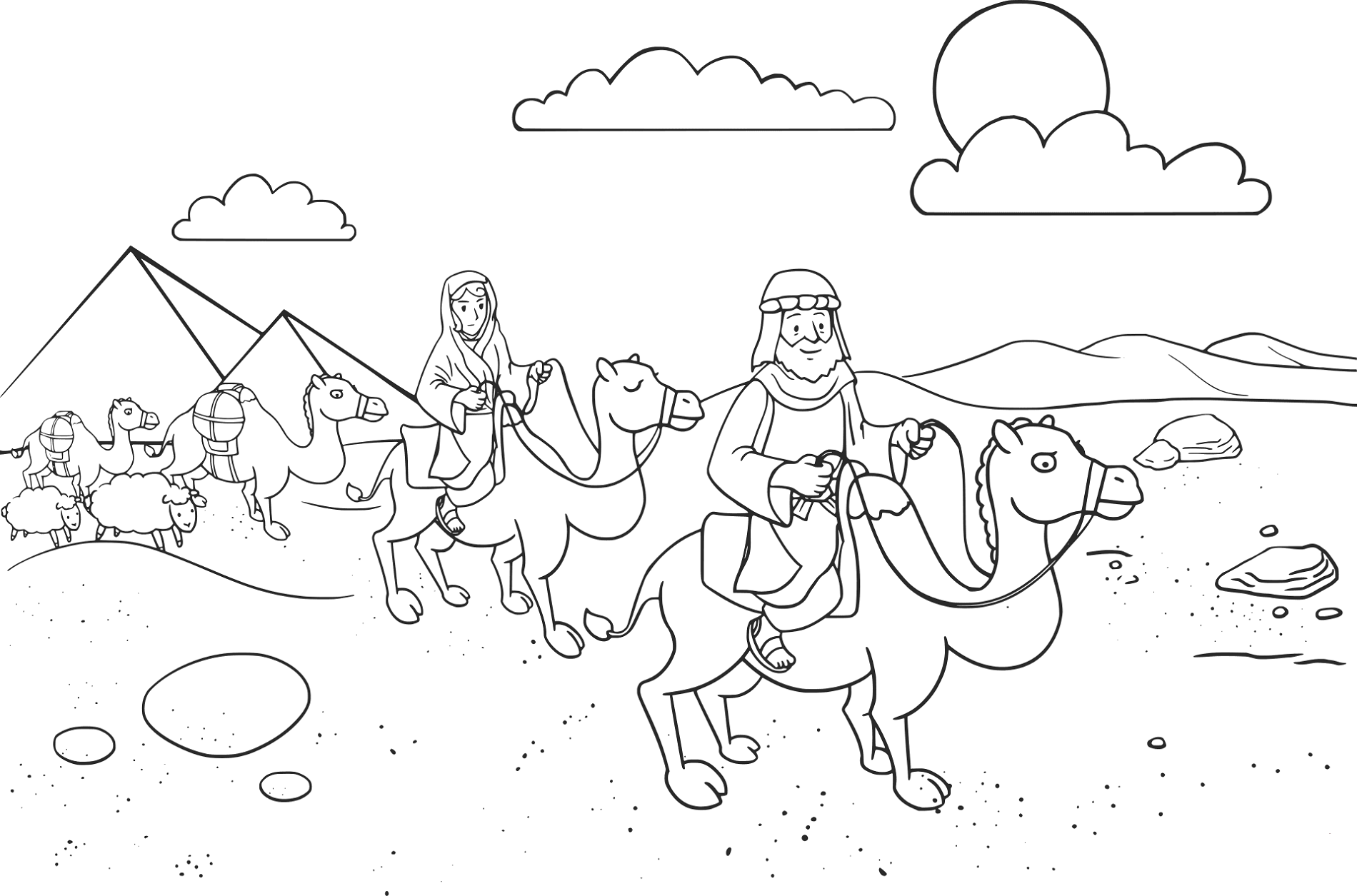 Abraham And Sarah Coloring Pages Activity Shelter