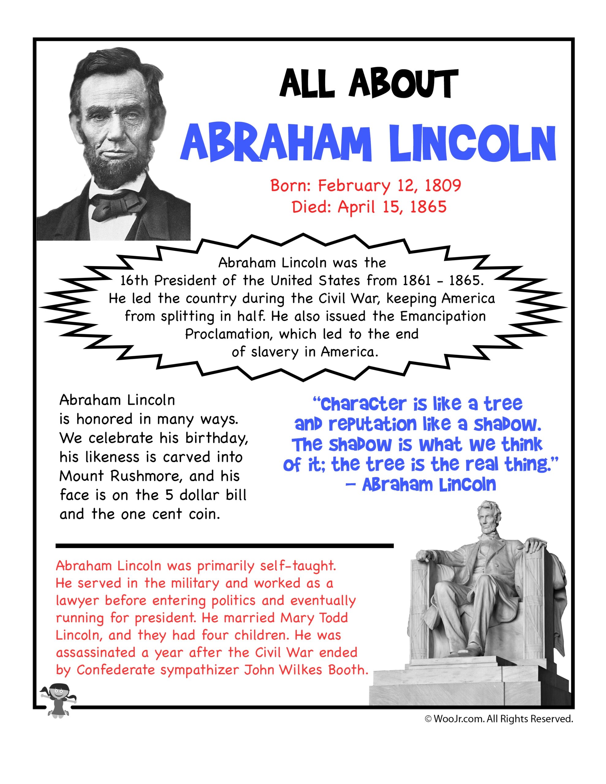 abraham lincoln printable pictures