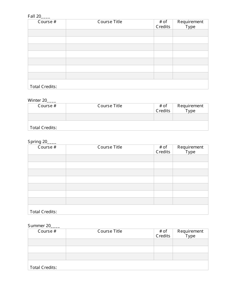 Academic Plan Template Download Printable PDF Templateroller