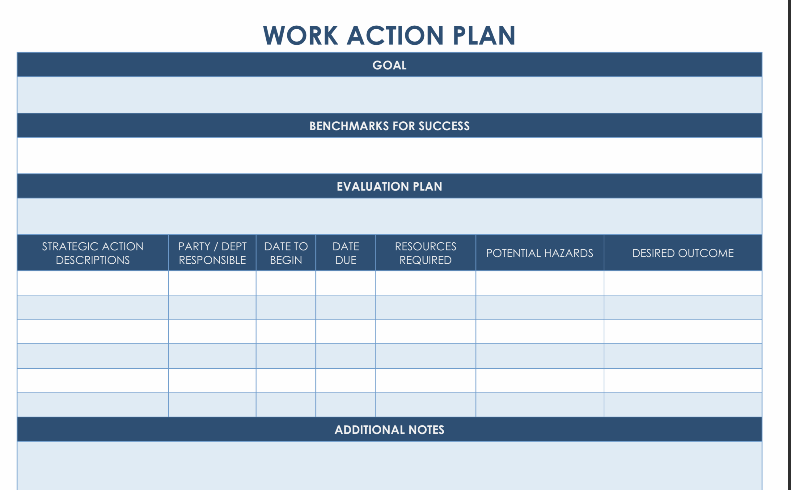 free downloadable action plan template excel