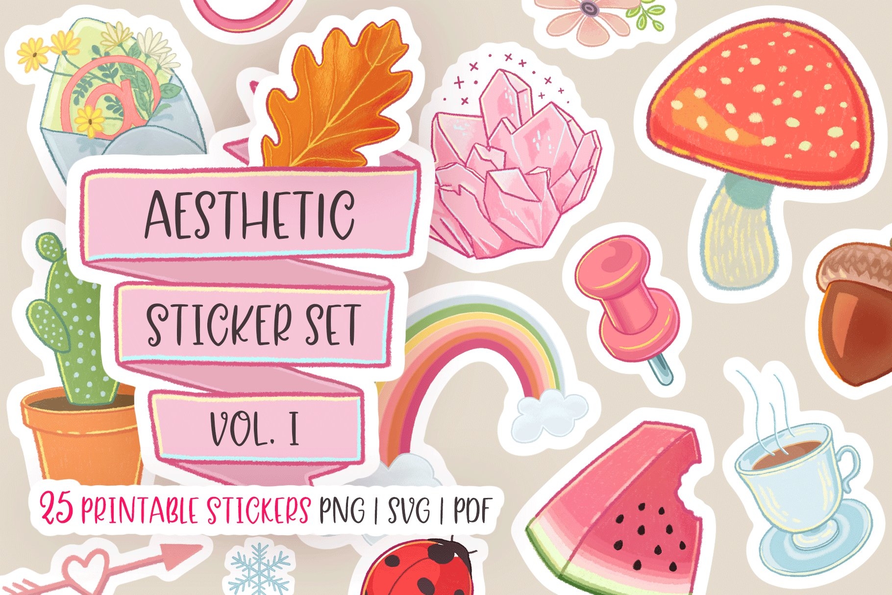 Aesthetic Printable Stickers Printable Templates