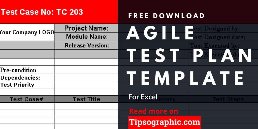 Agile Test Plan Template For Excel Free Download Tipsographic