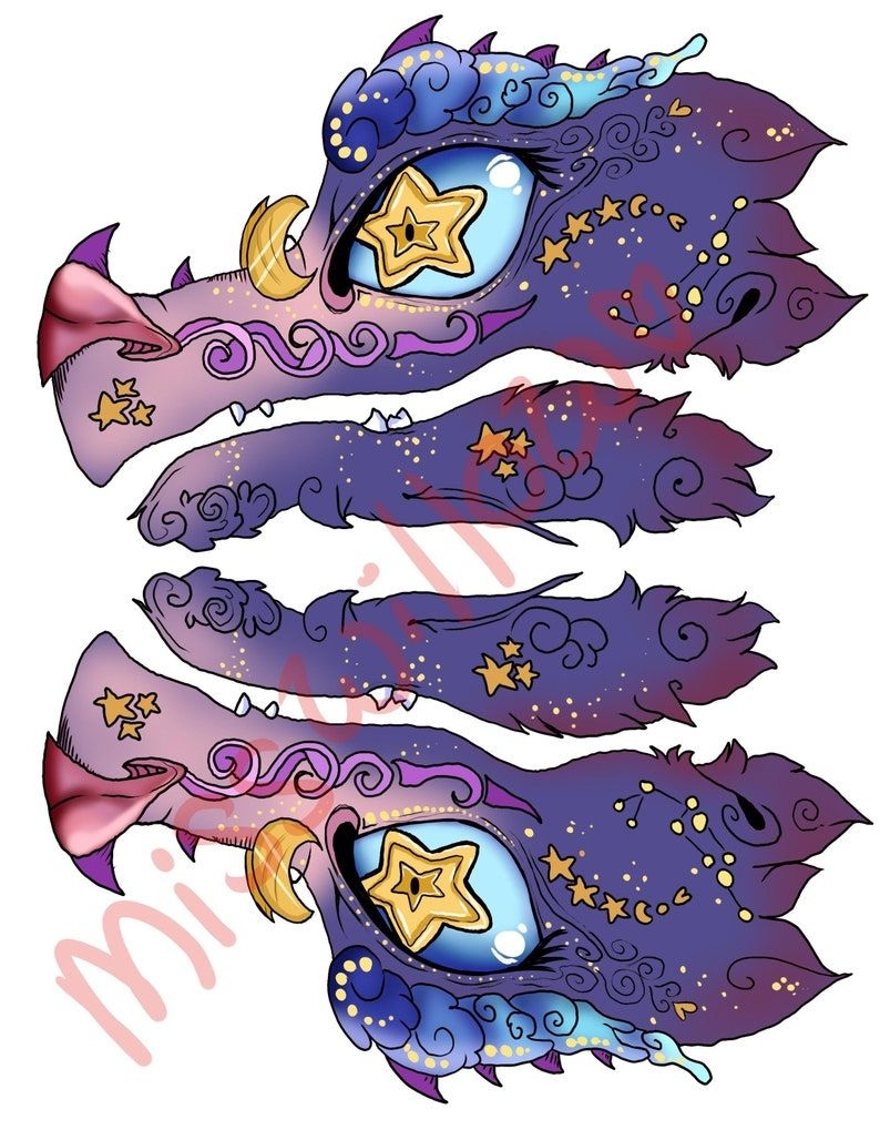 Akari Printable Paper Dragon Puppet Template Base Pattern Etsy
