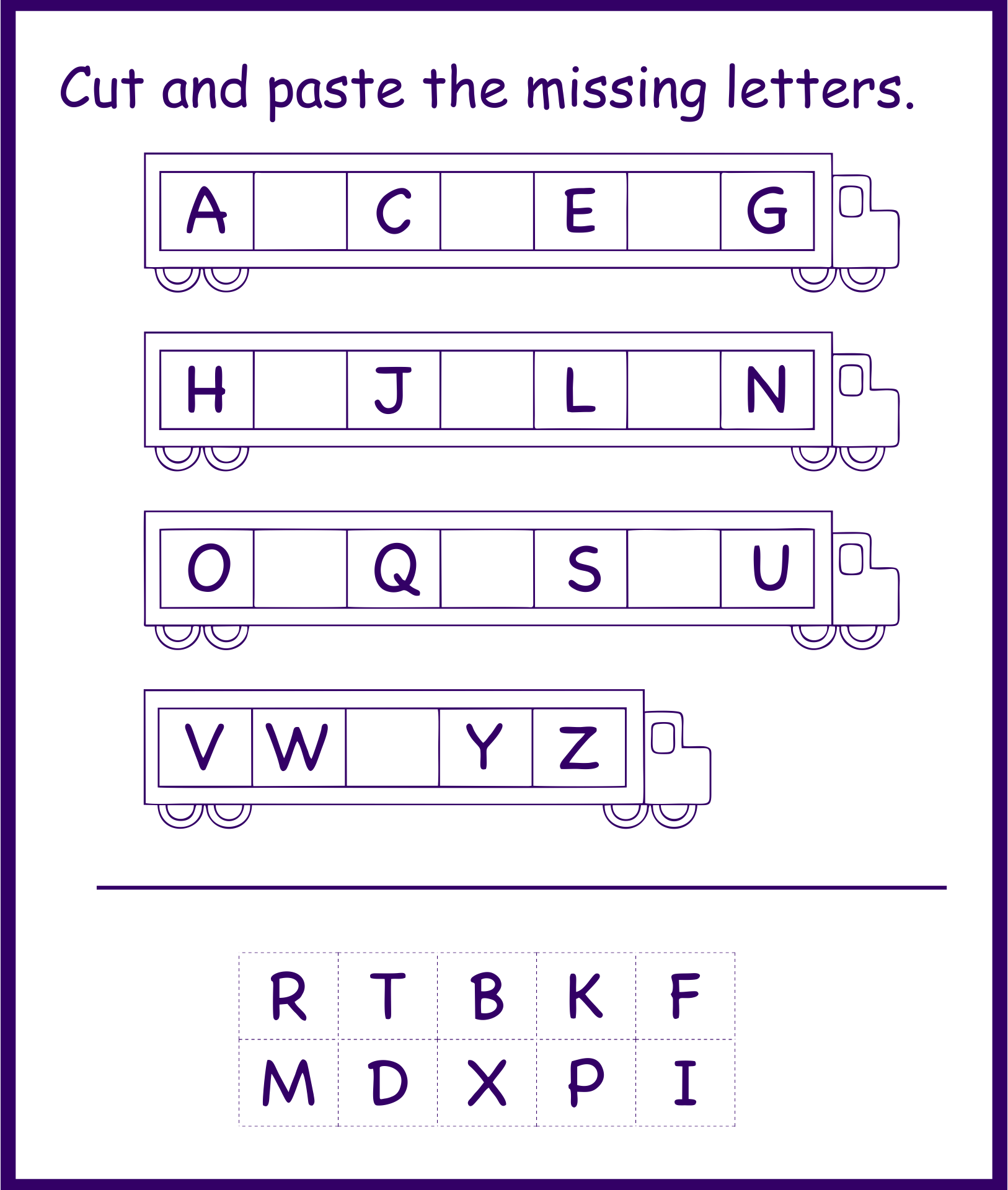 preschool learning activities printables