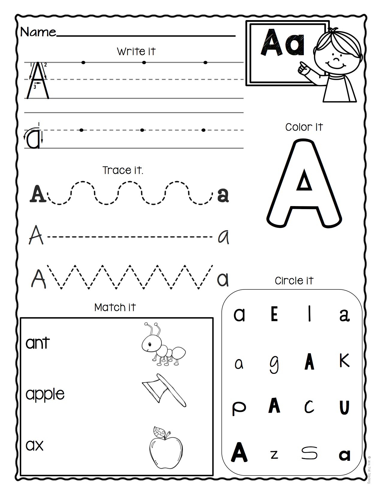 pre k activities printables free