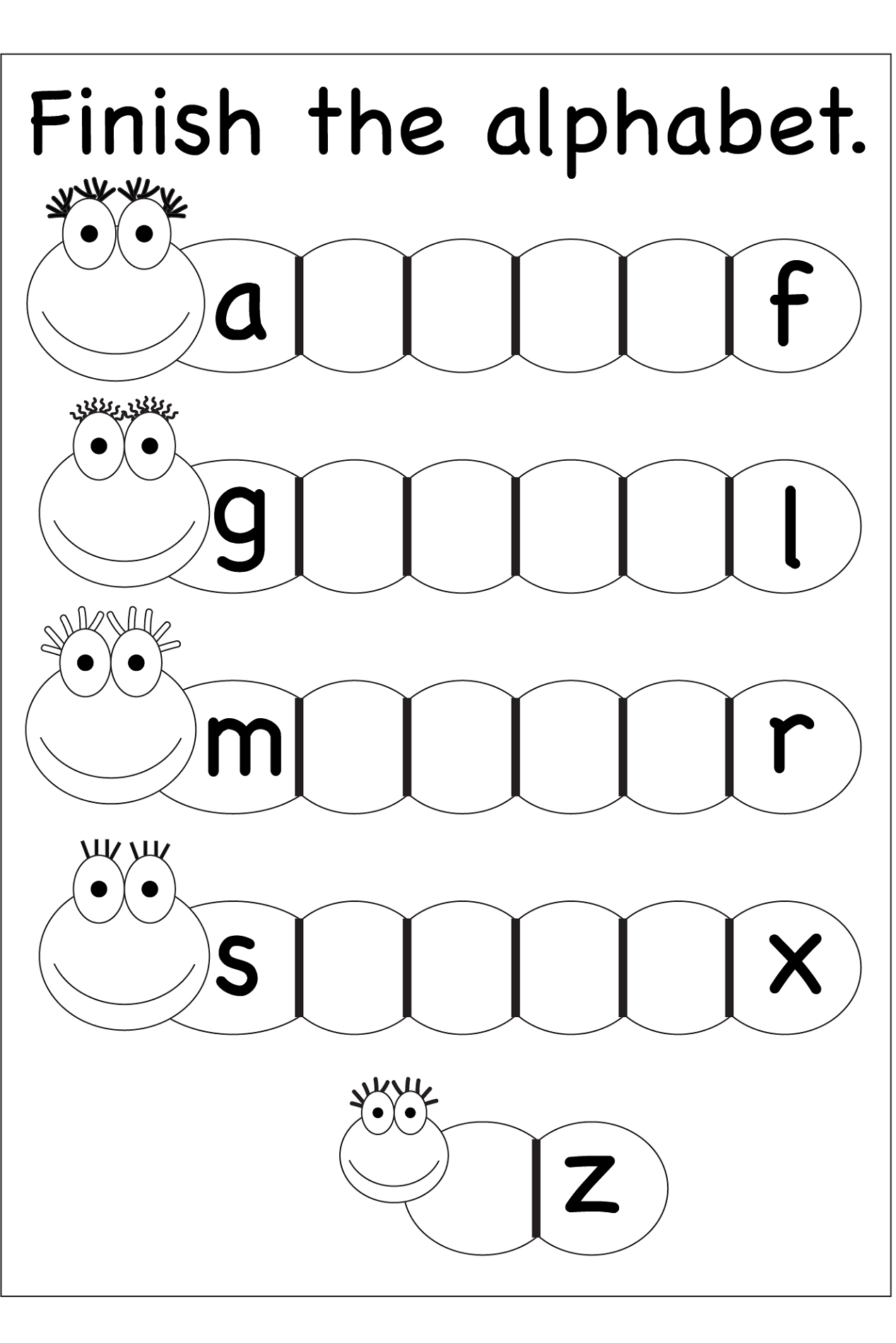 pre kinder activities printables