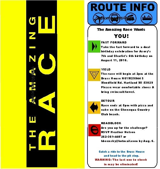 Amazing Race Clue Cards Printable Template Printable Templates