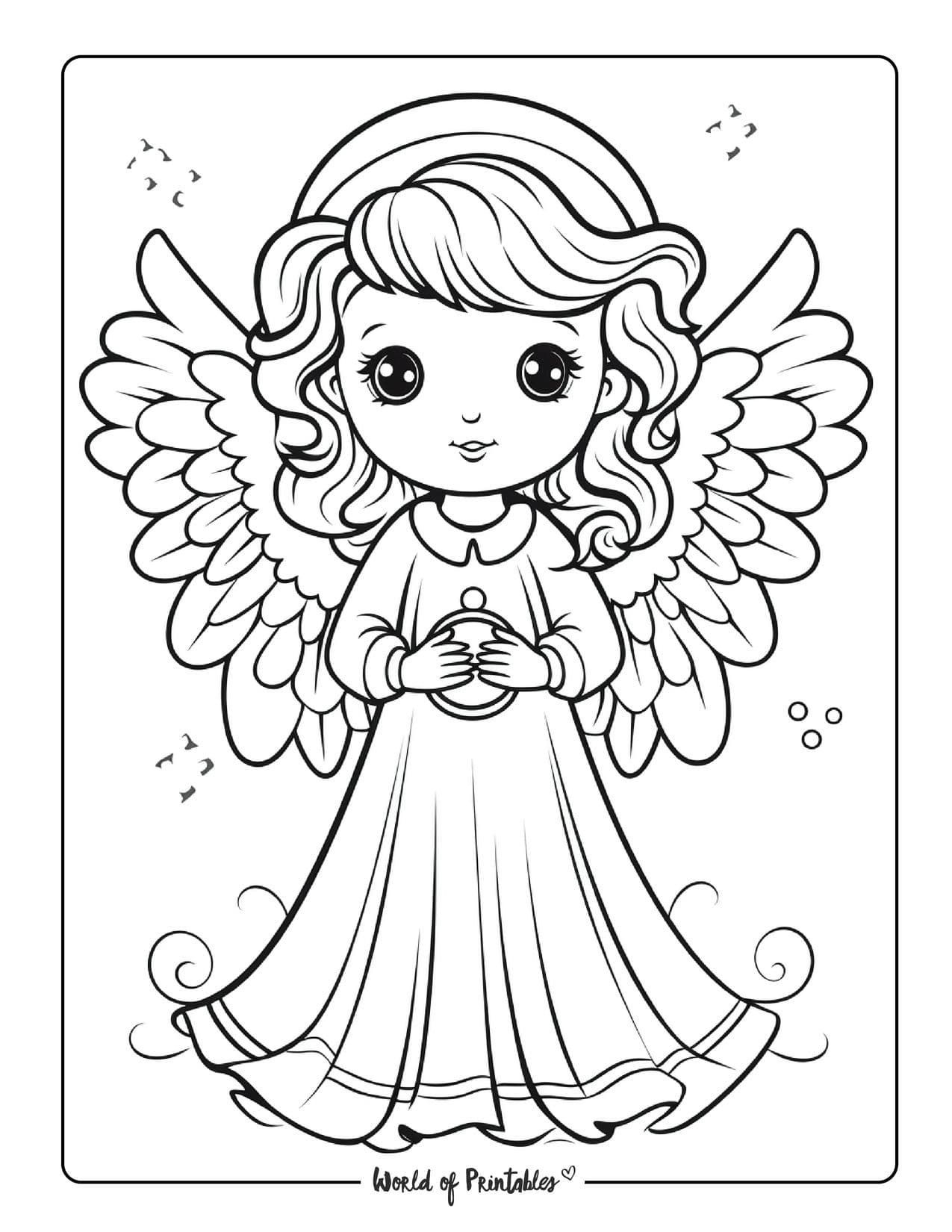 Angel Coloring Pages For Kids Angel Coloring Pages Christmas