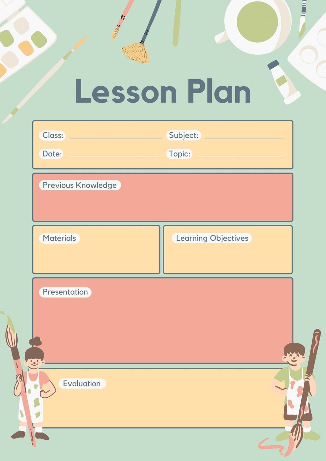 how to make a lesson plan template