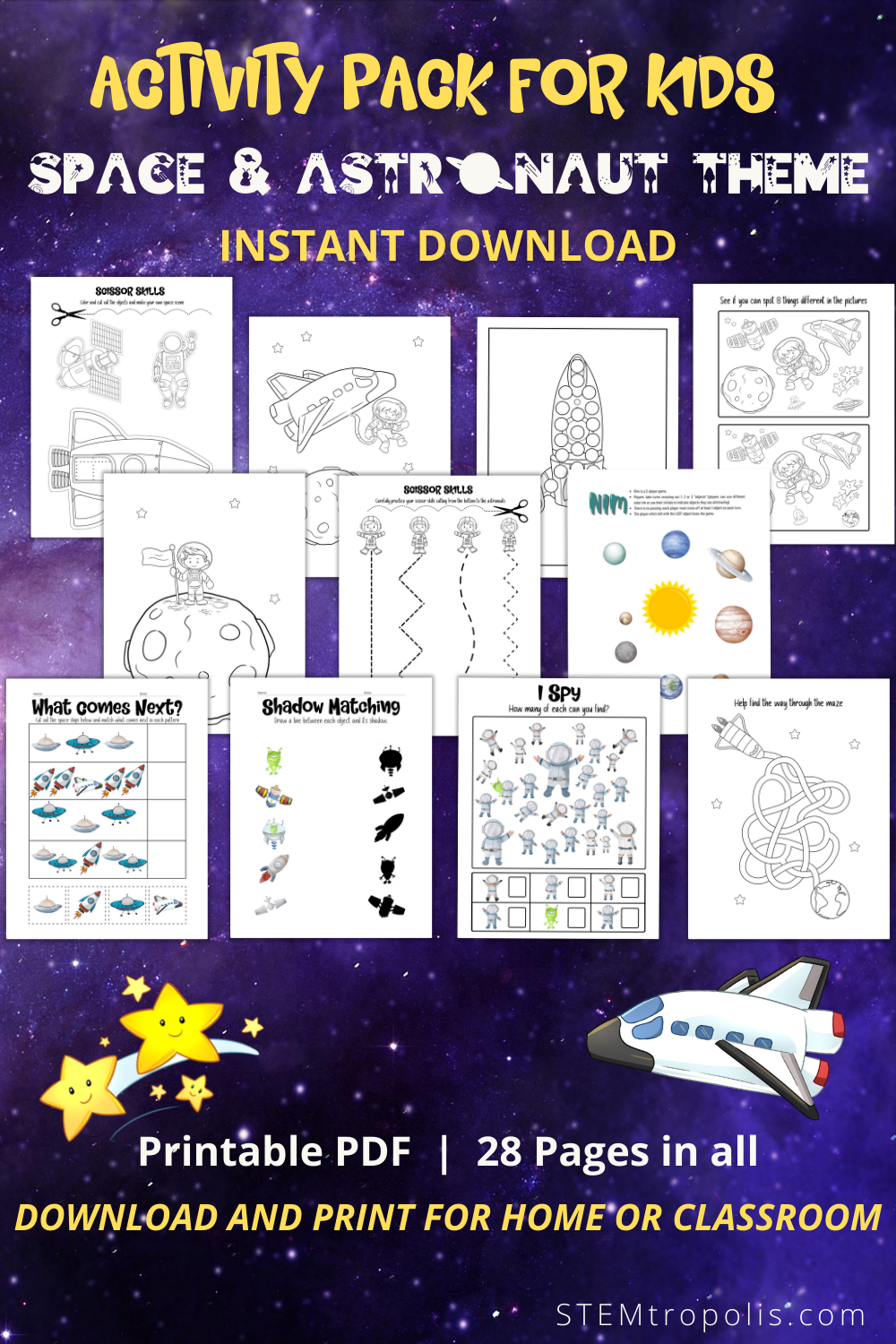 Astronaut Space Printable Activities For Kids Have Fun And Keep