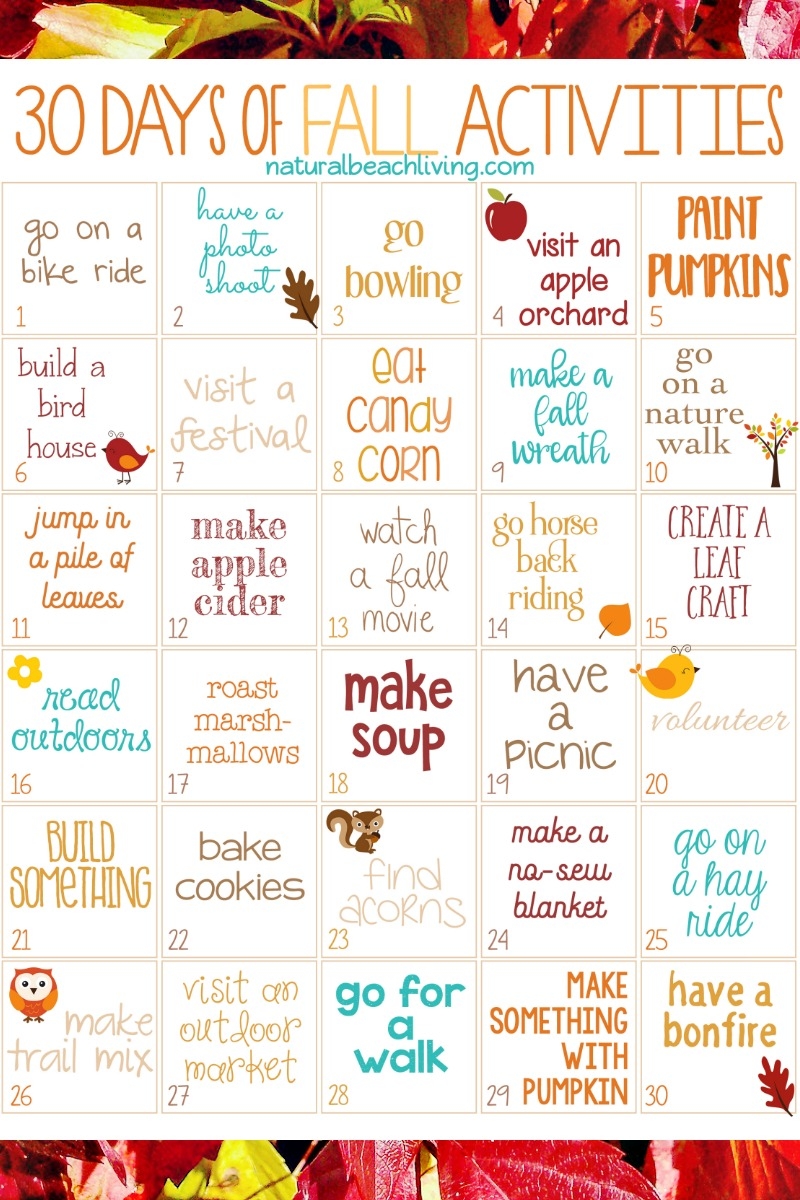 autumn activities printable