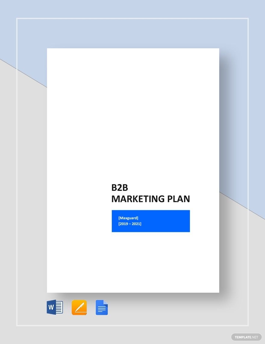 B2B Marketing Plan Template In Pages Word Google Docs Download 