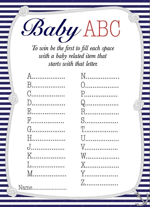 free printable games for a baby shower for a boy