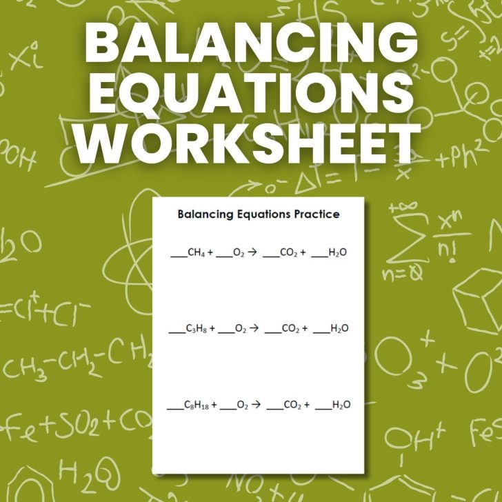 Balancing Equations Worksheet Math Love Worksheets Library