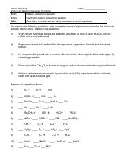 balanced equations worksheet