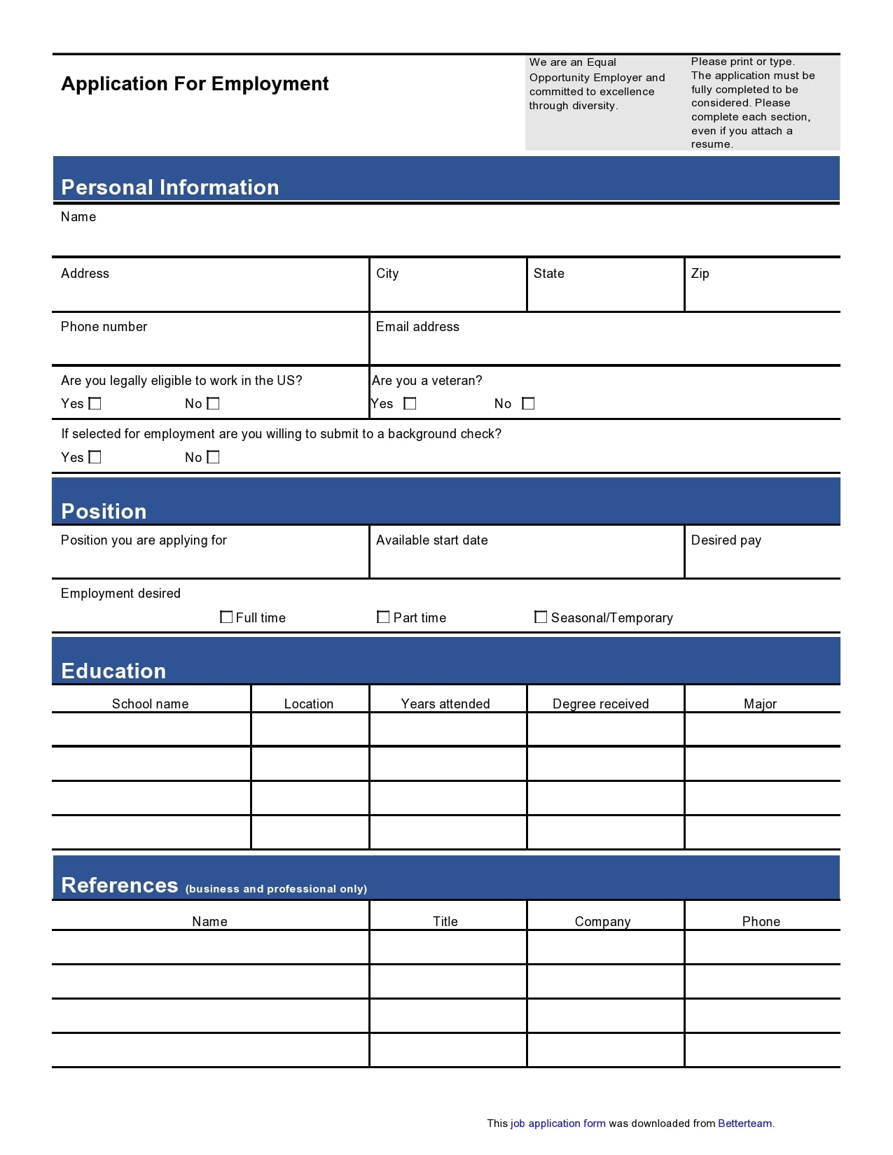 free printable game stop job application
