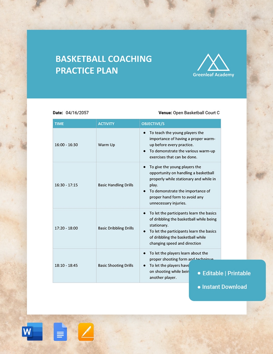 coaching plan template