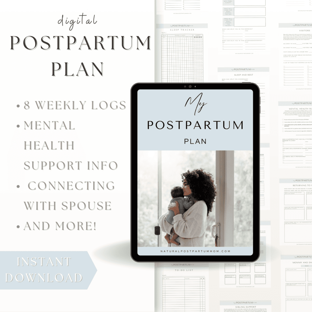 Best 35 Page Postpartum Plan Template For Moms