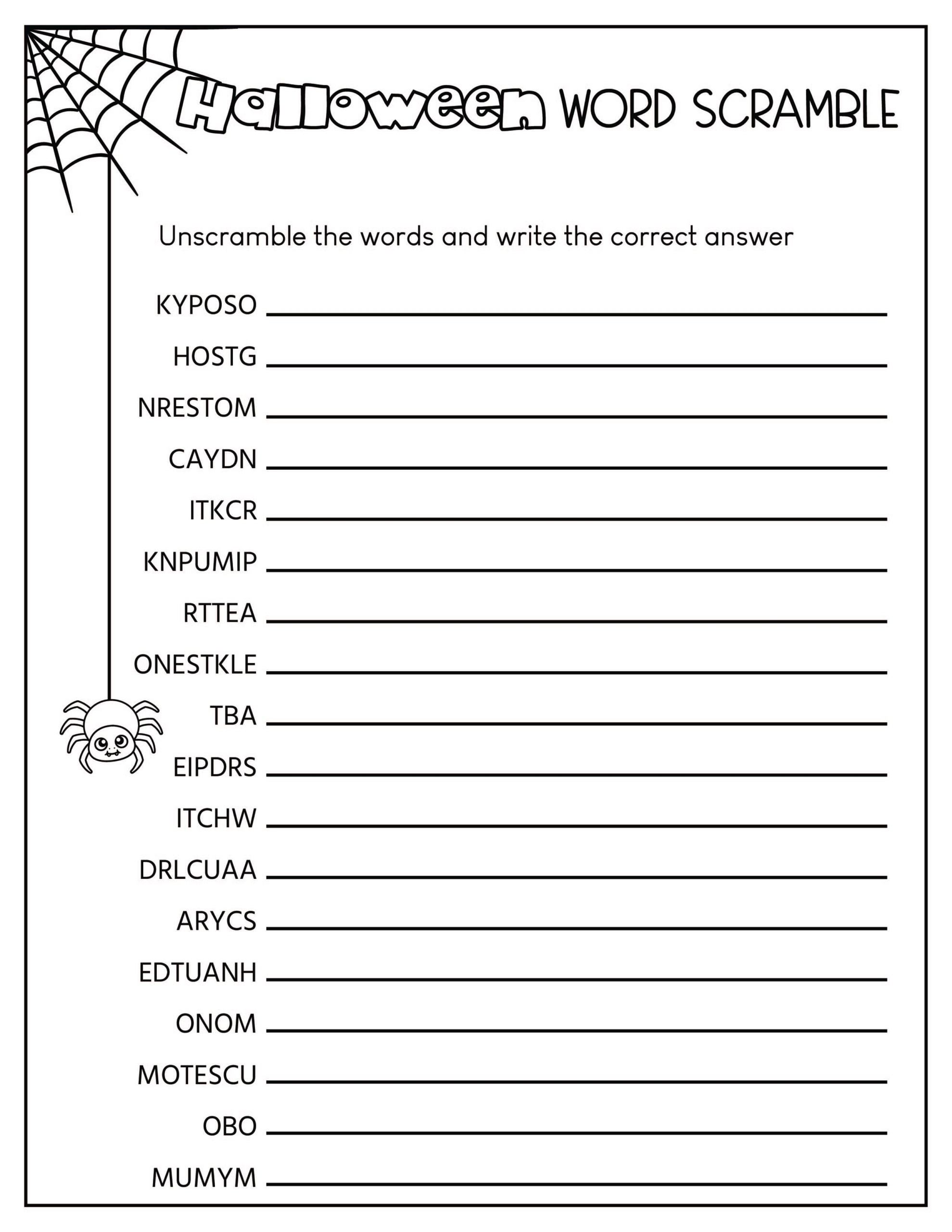 halloween activities for kids printable