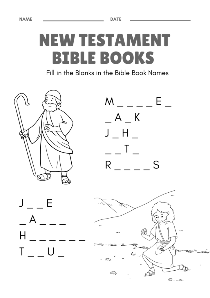 Bible Activities For Kids Printables