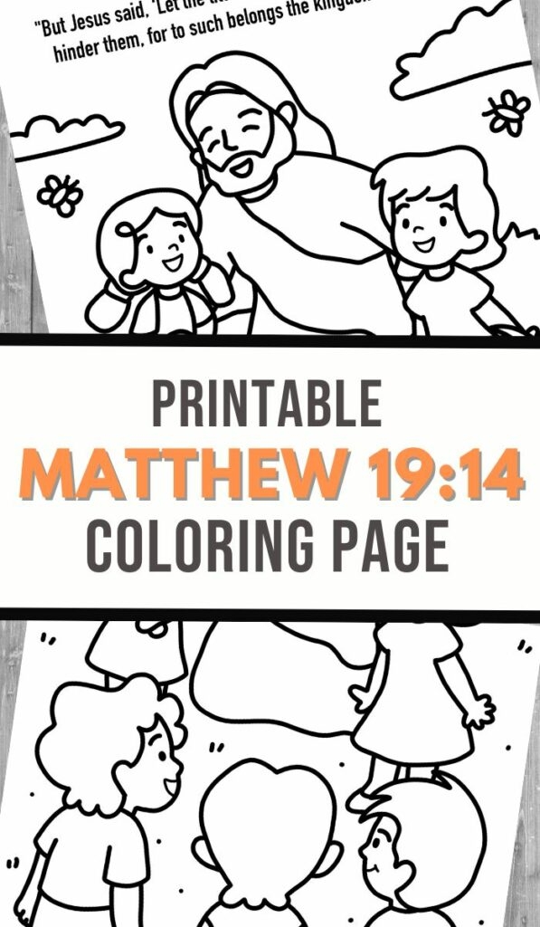 Bible Coloring Printable For Matthew 19 14 Free Homeschool Deals