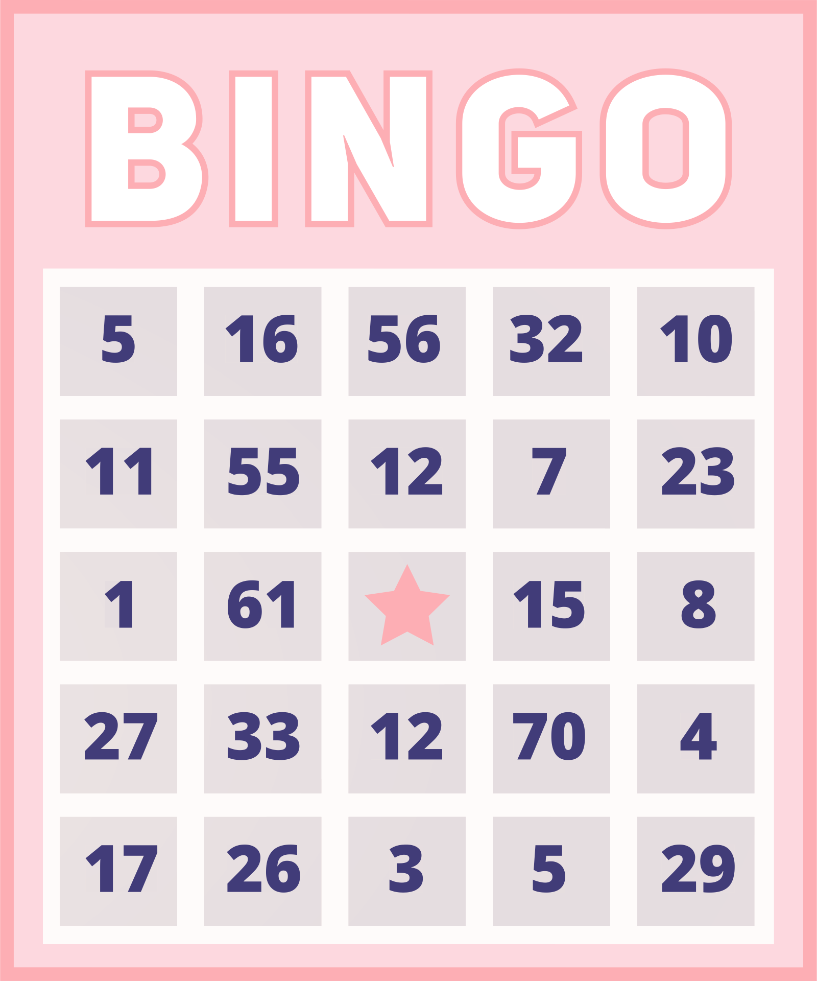 Bingo Card Printables To Share Bingo Card Template Bingo Cards Riset