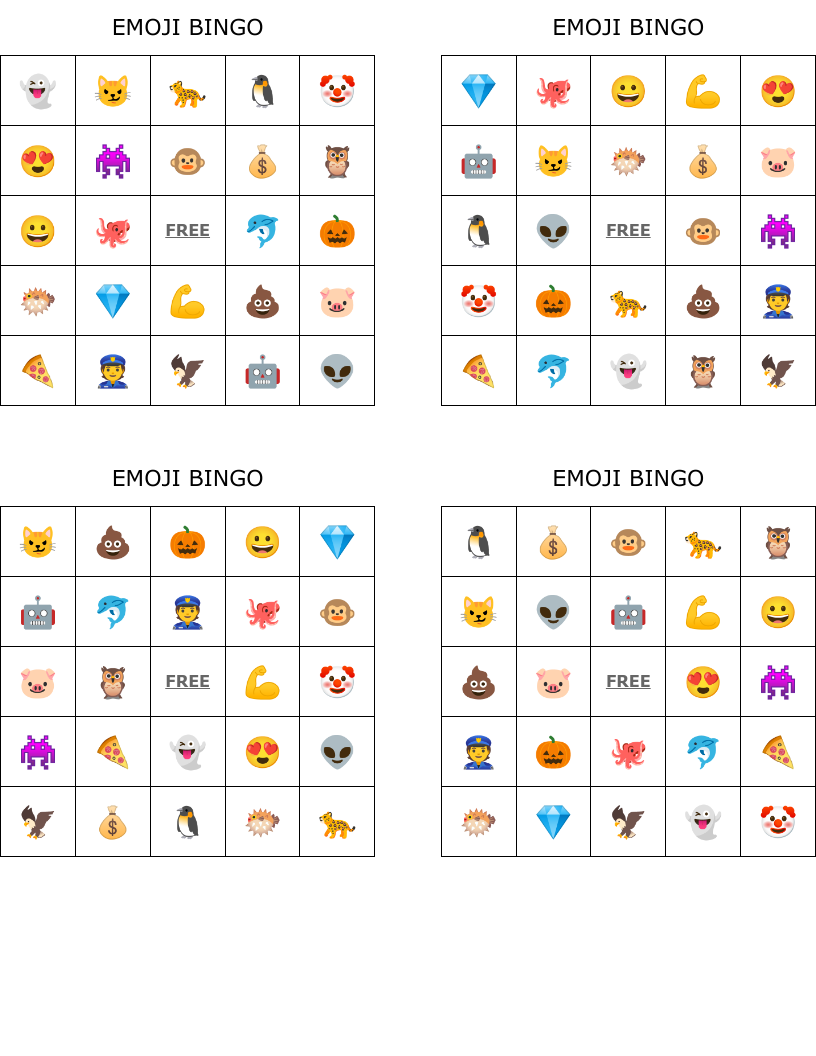 Bingo Emoji Images Free Infoupdate
