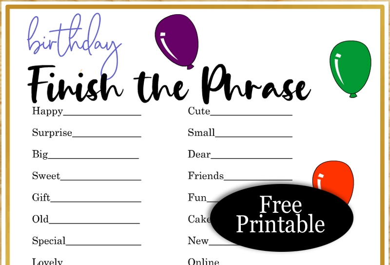 free printable games for 30th birthday party