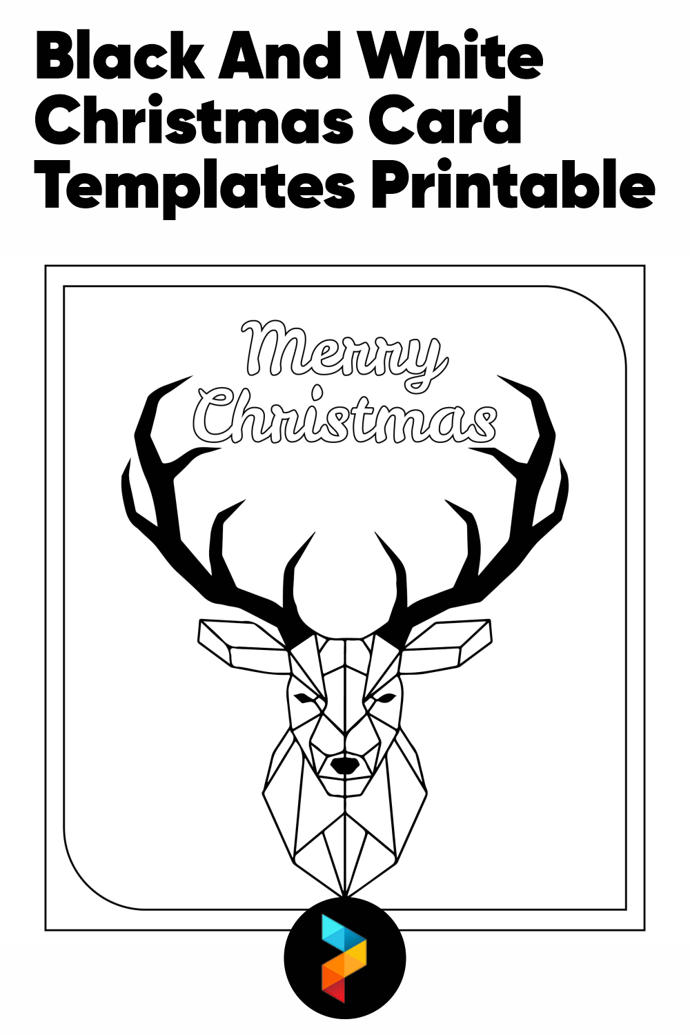 Black And White Christmas Card Templates 6 Free PDF Printables 