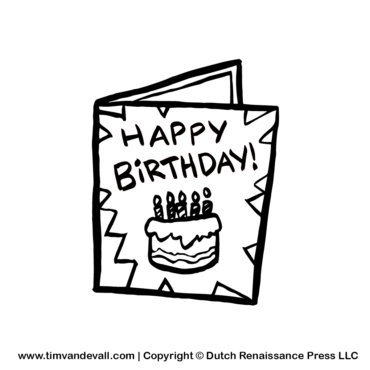 Black And White Free Printable Birthday Cards Templates Printable 
