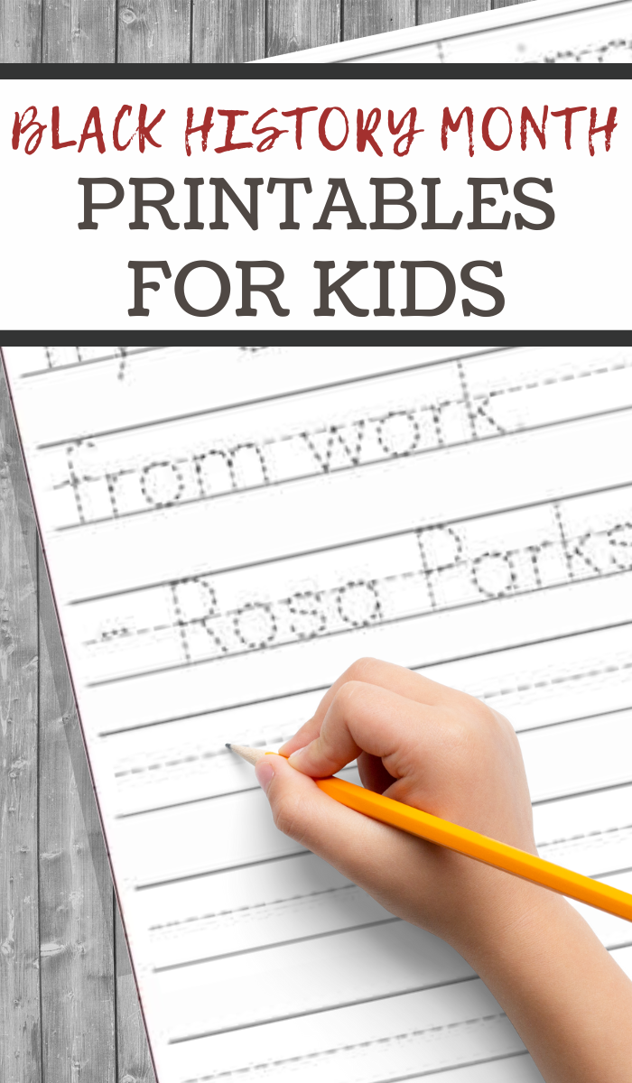 Black History Month Printable Worksheets And Activities For Kids 