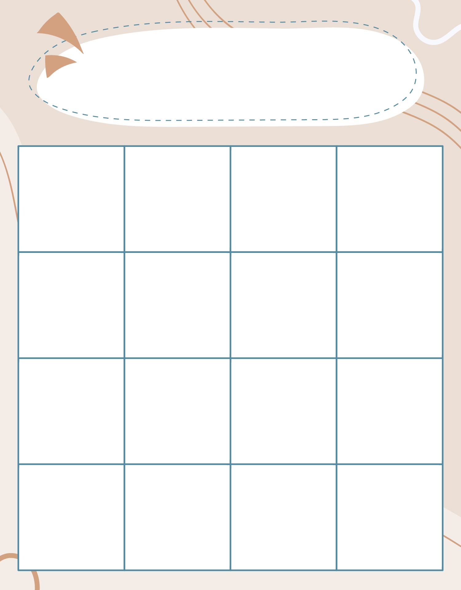 free bingo card templates printable