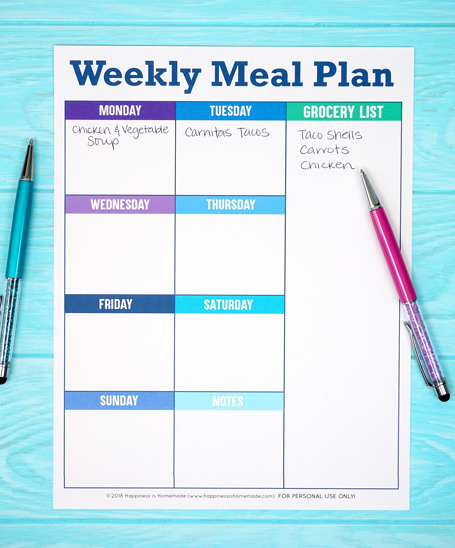 Blank Meal Plan Template Sample Professional Template
