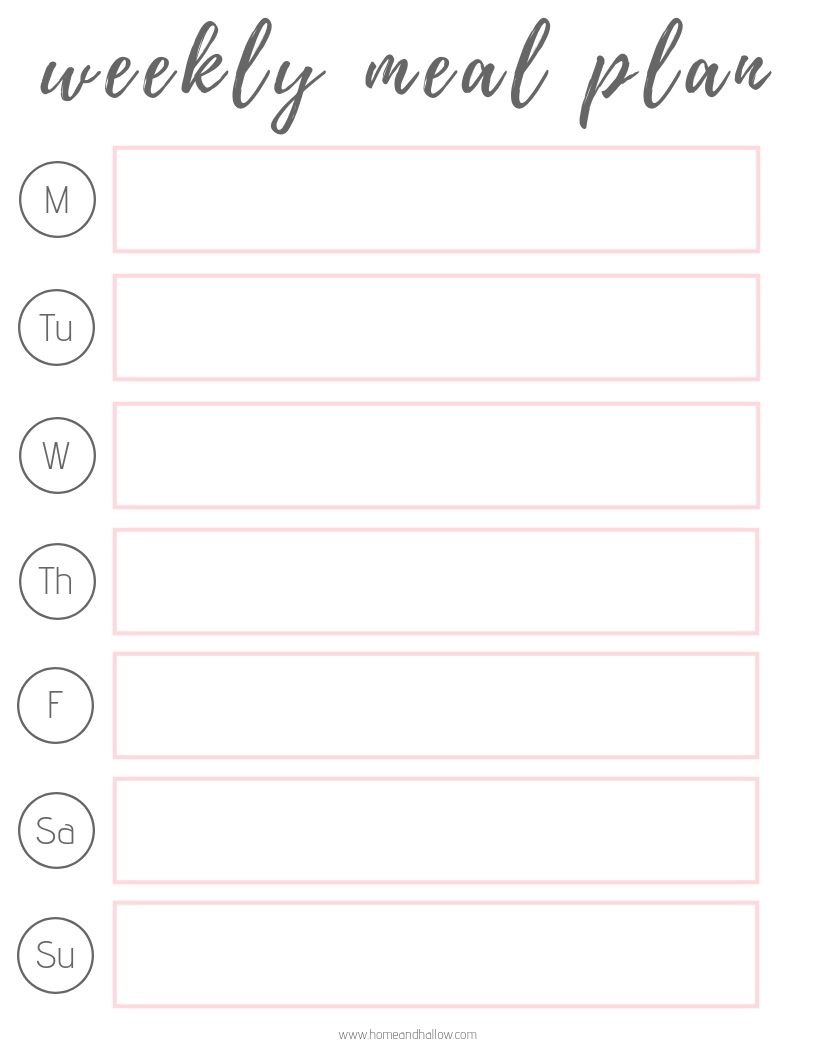 Blank Meal Plan Template Sampletemplate my id