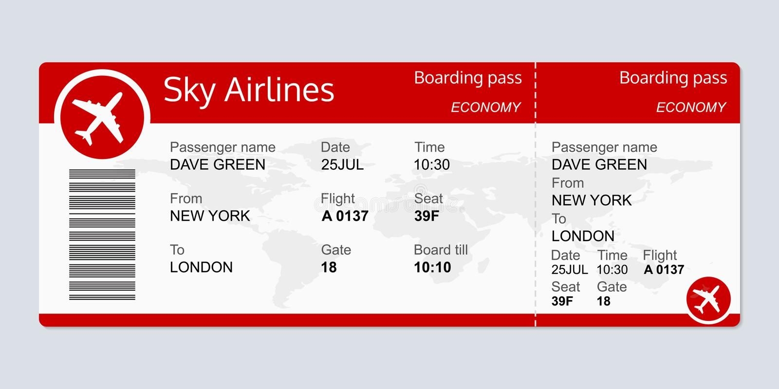 Blank Plane Ticket Template Dev onallcylinders