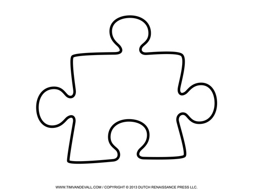 Blank Puzzle Piece Template Free Single Puzzle Piece Images PDF