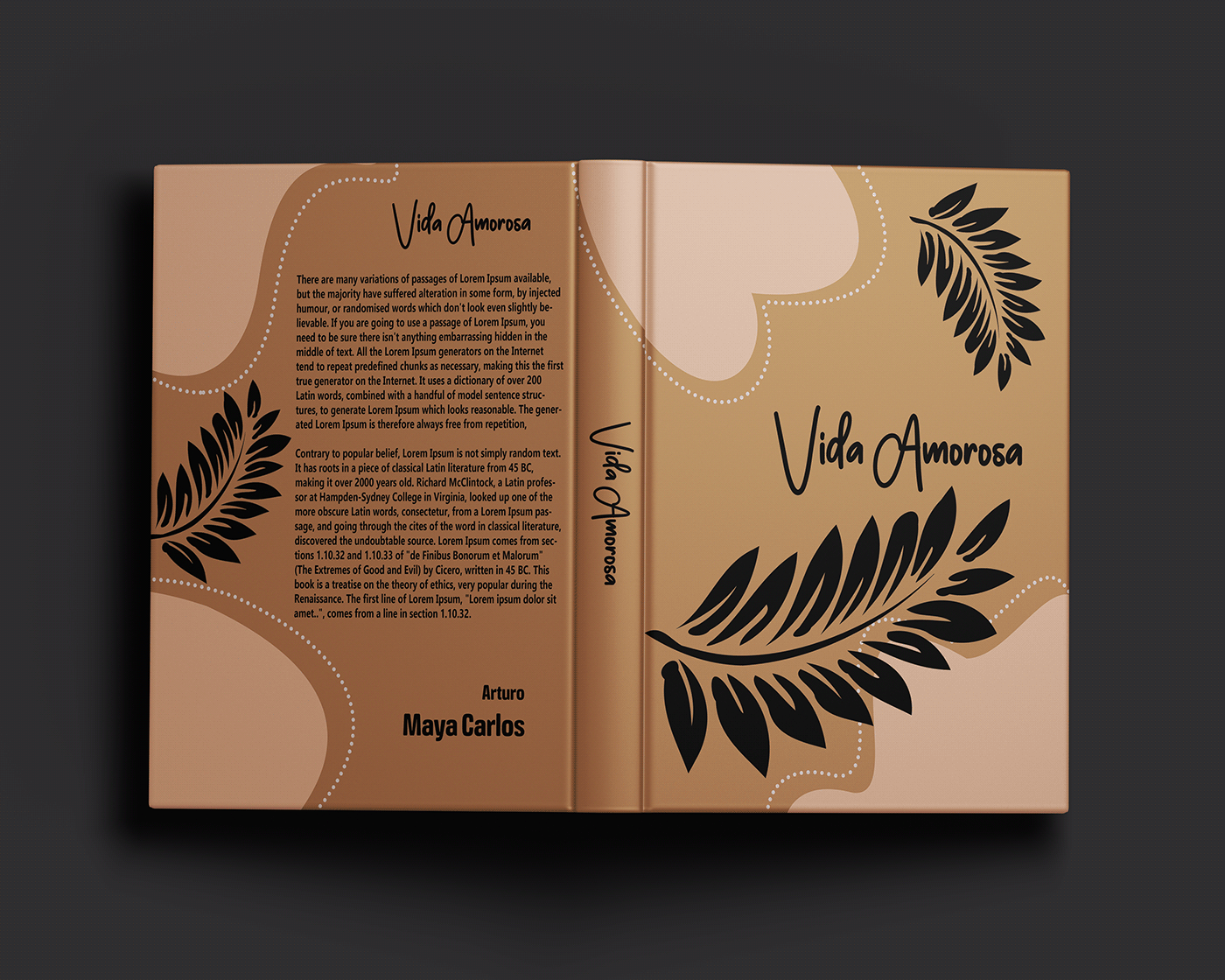 designer book cover printable
