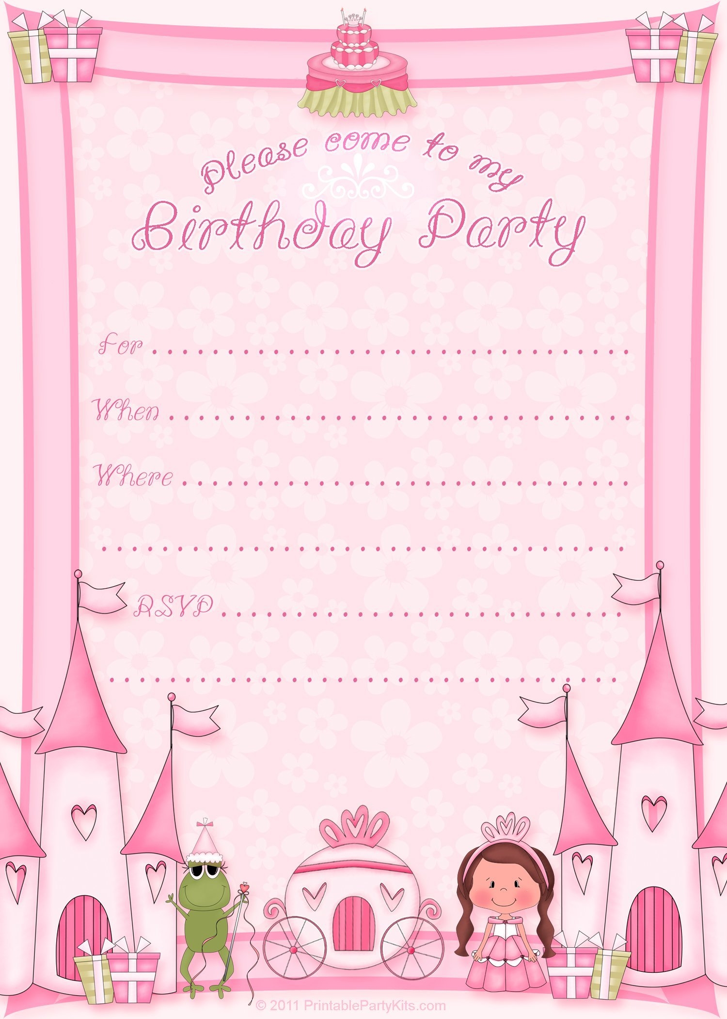 printable birthday invitation card template