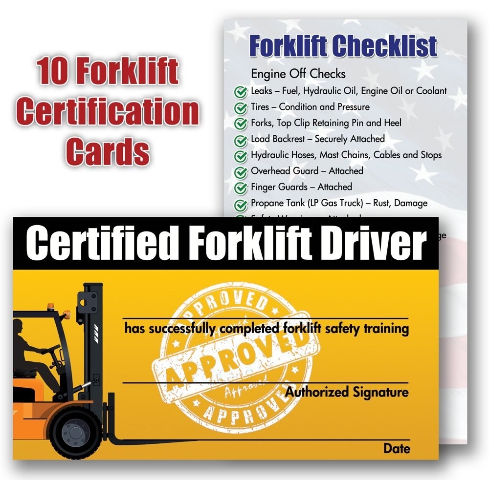 Brilliant Ideas For Forklift Certification Wallet Card Template Of With 