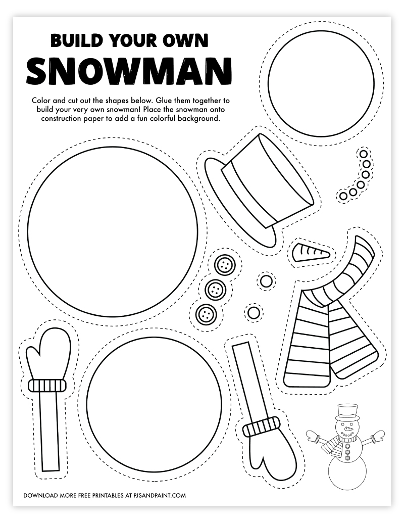 design your own snowman printable