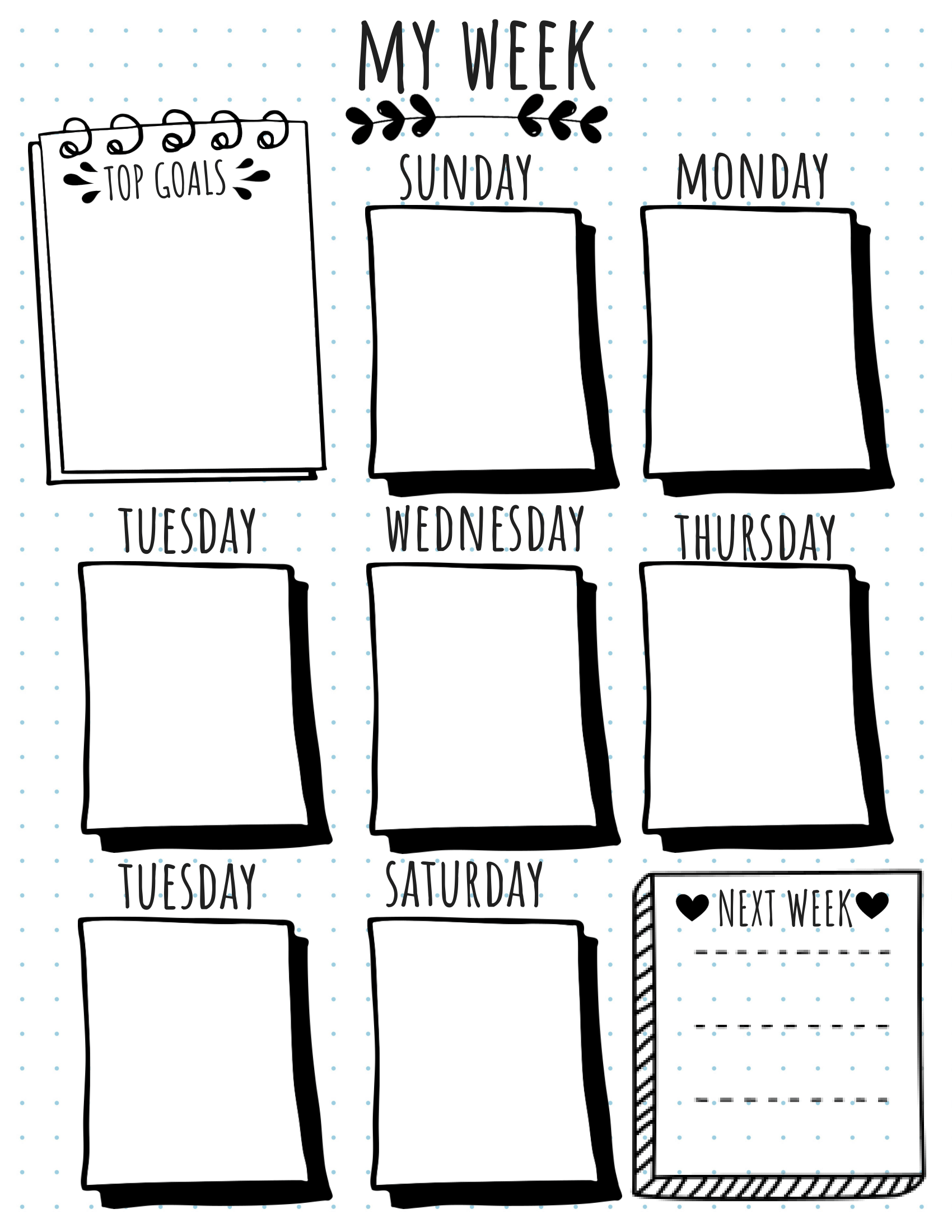Bullet Journal Design Printables