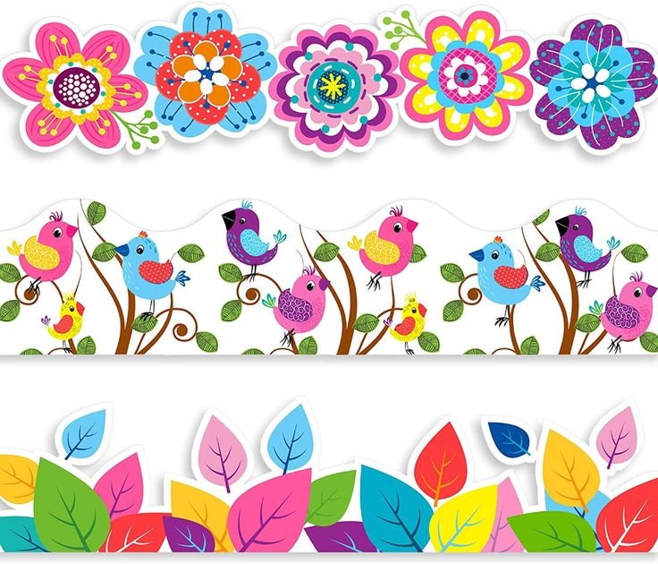 printable flower design for bulletin board