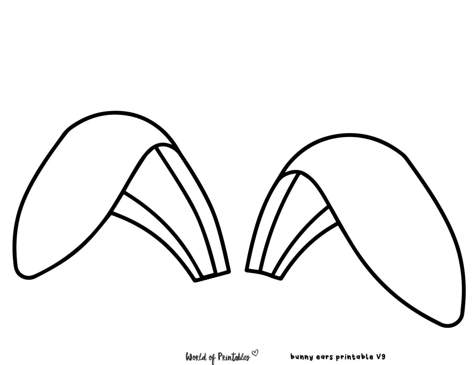 Bunny Ears Template 30 Printable Bunny Ears Outlines To Cut Out