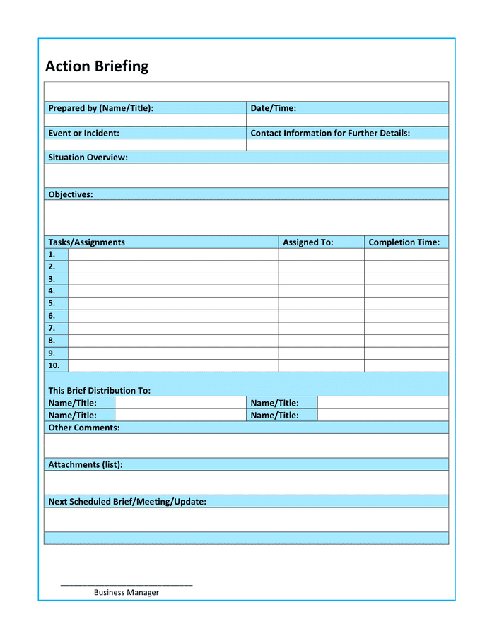 Business Continuity Disaster Recovery Plan Template