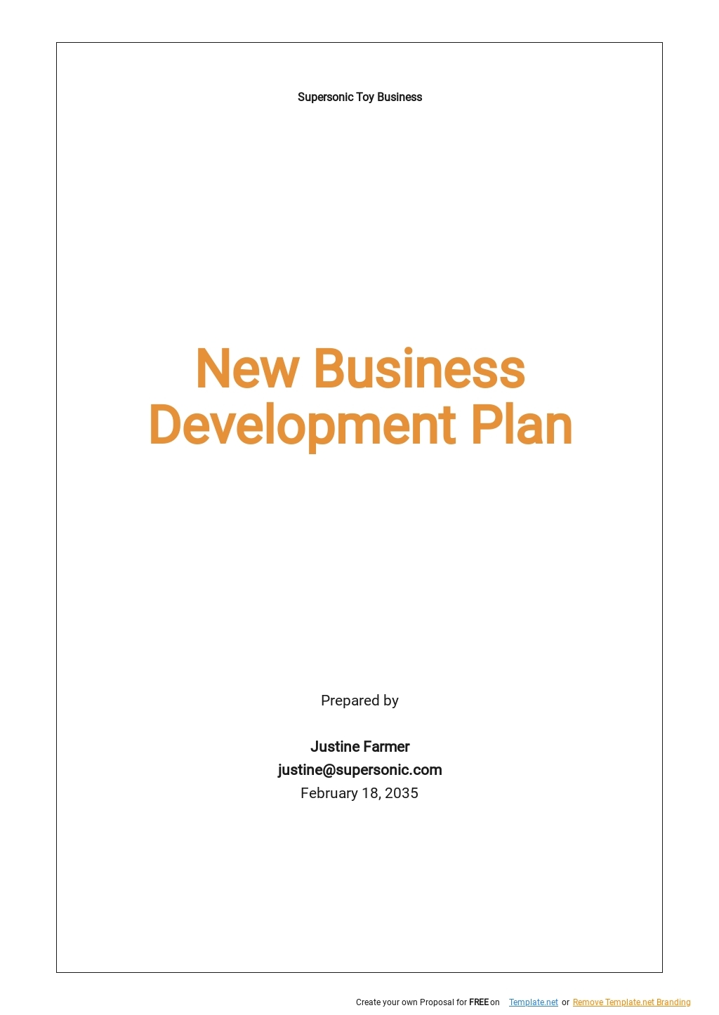 Business Development Plan Template Google Docs Word Apple Pages