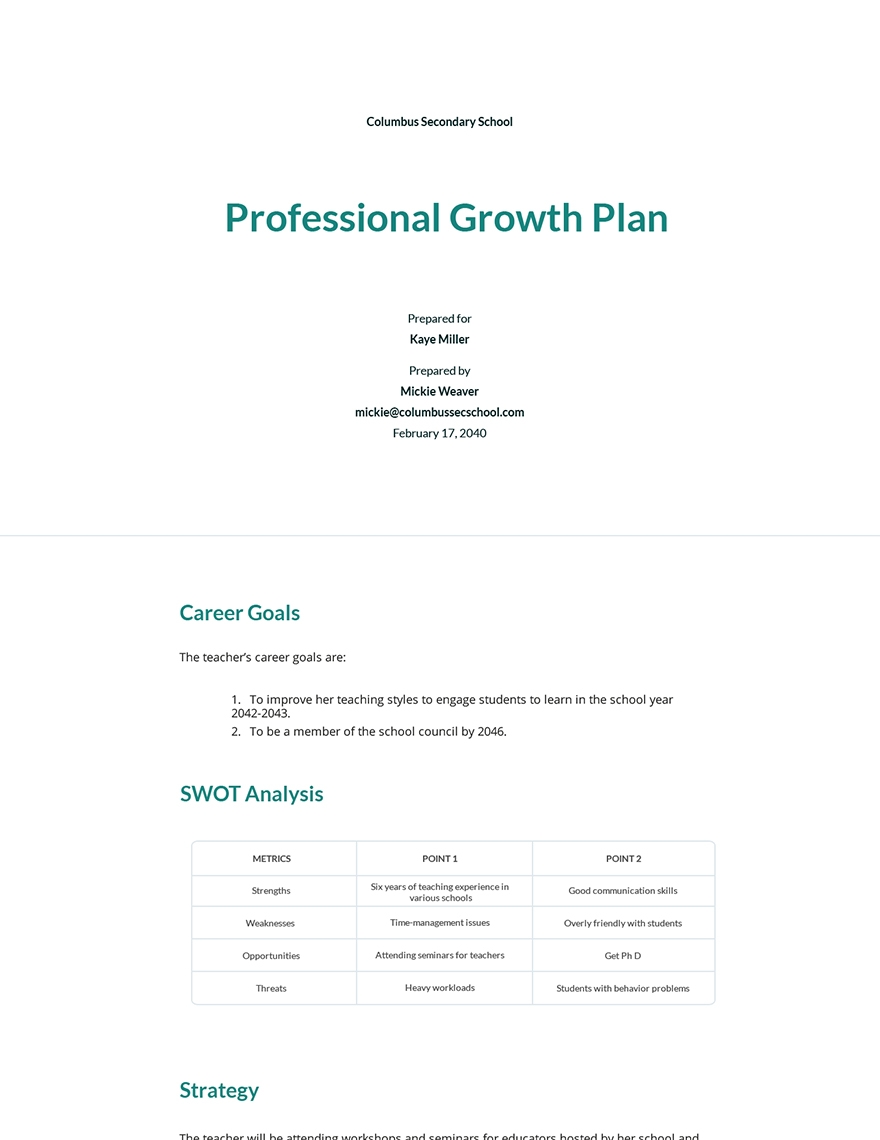 Business Growth Plan Template Google Docs Word Apple Pages 