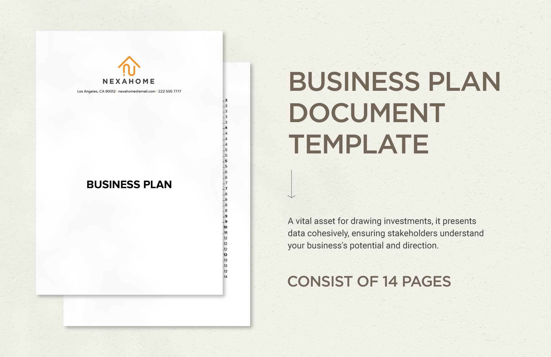 Business Plan Document Template In Illustrator PDF Word Google Docs